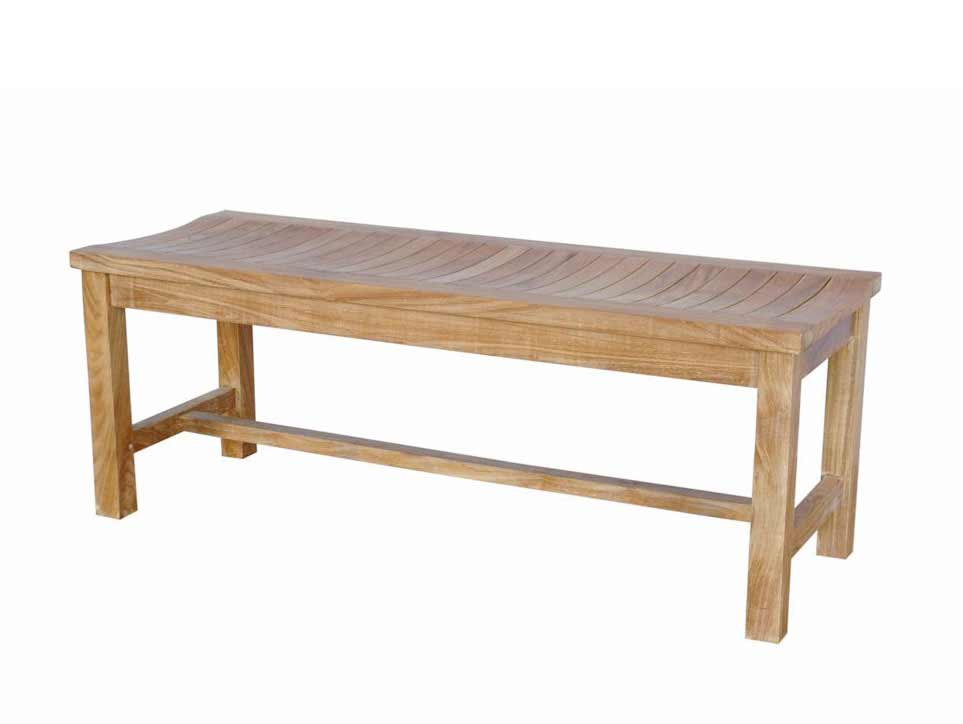 Teak Casablanca 2-Seater Backless Bench