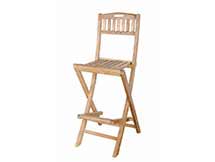 Teak AltaVista Folding Bar Chair