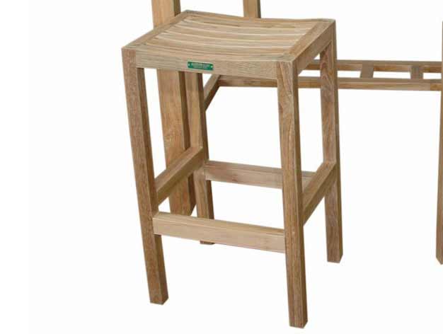 Teak New Montego Backless Bar Chair