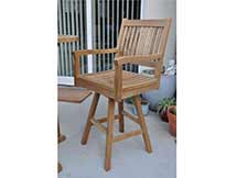 Teak Rialto Swivel Bar Armchair