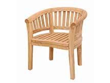 Teak Curve Arm Chair with Extra Thick Wood