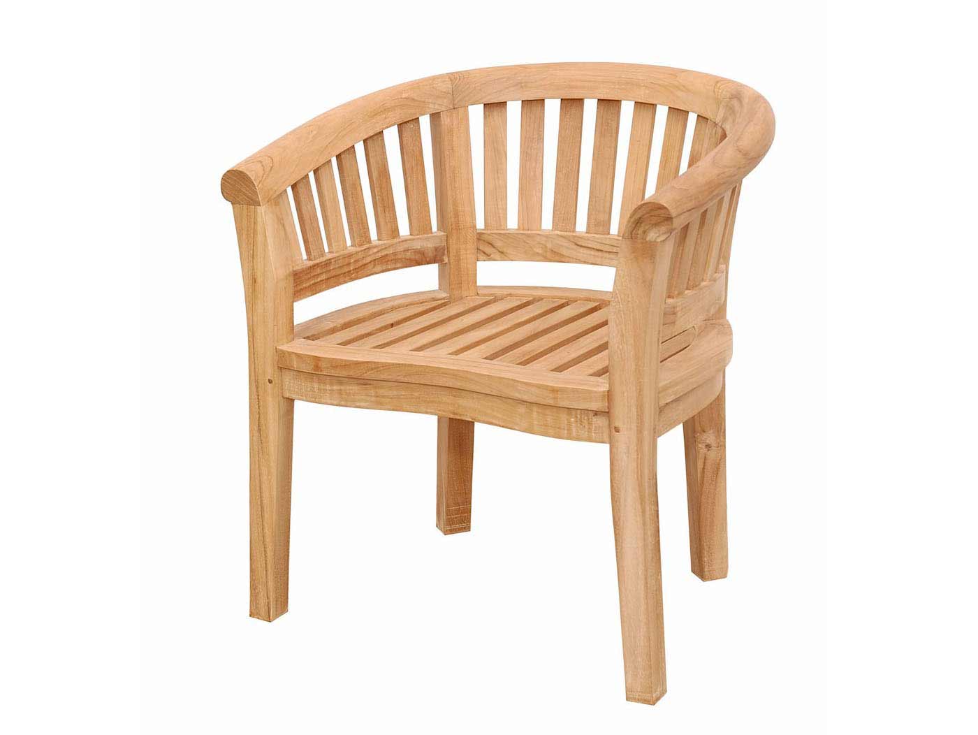 Teak Curve Arm Chair With Extra Thick Wood