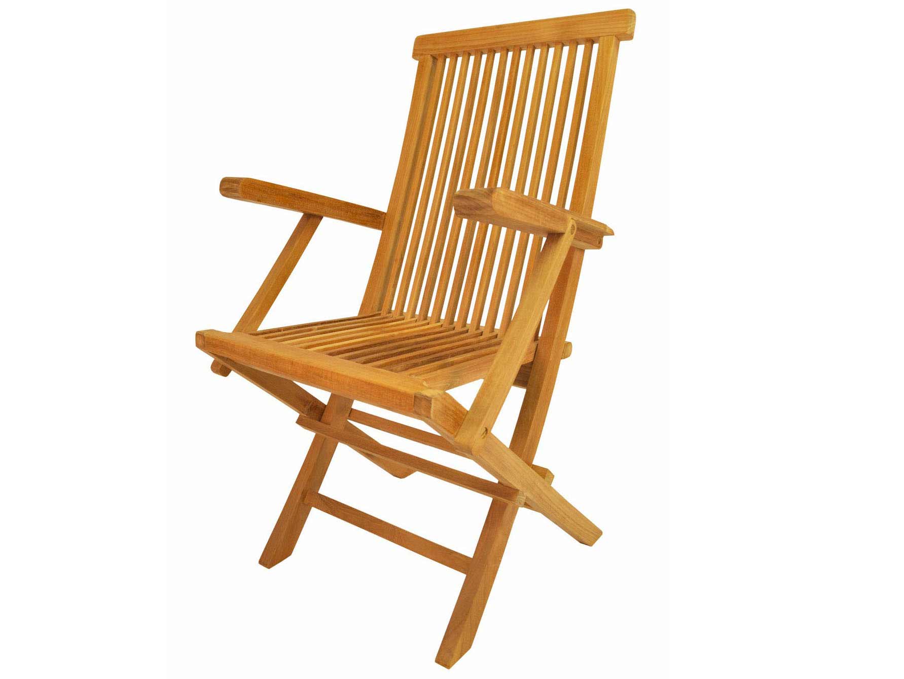 Teak Classic Folding Arm Chair (set Of 2)
