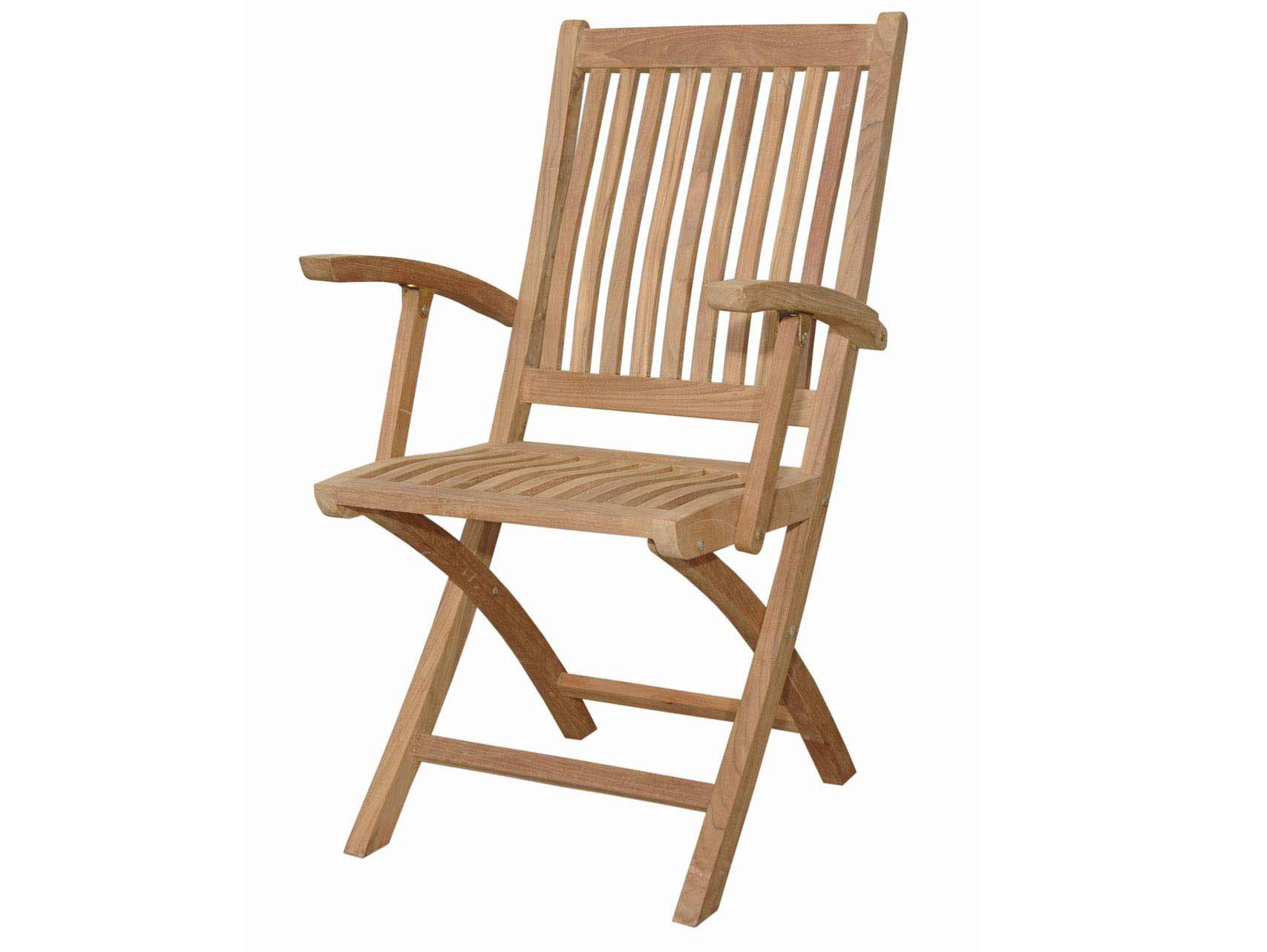 Teak Tropico Folding Arm Chair (set Of 2)