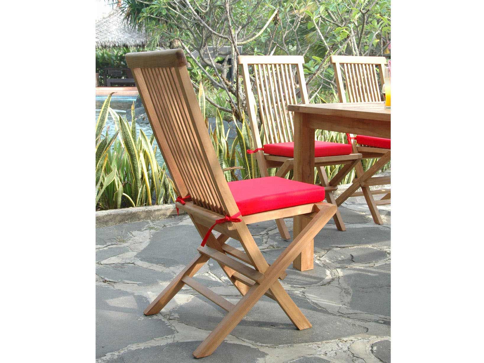 Teak Bristol Folding Chairs (Set of 2 Chairs)