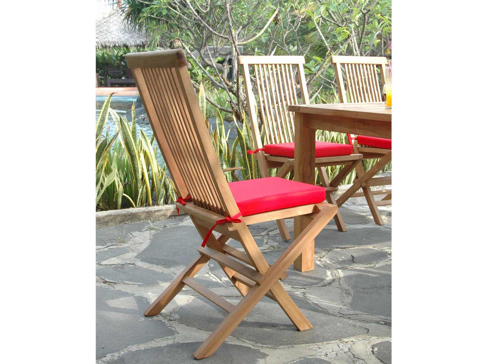 Teak Bristol Folding Chairs (set Of 2 Chairs)