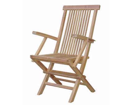 Teak Bristol Folding Arm Chairs (set Of 2 Chairs)