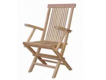 Teak Bristol Folding Arm Chairs (Set of 2 Chairs)