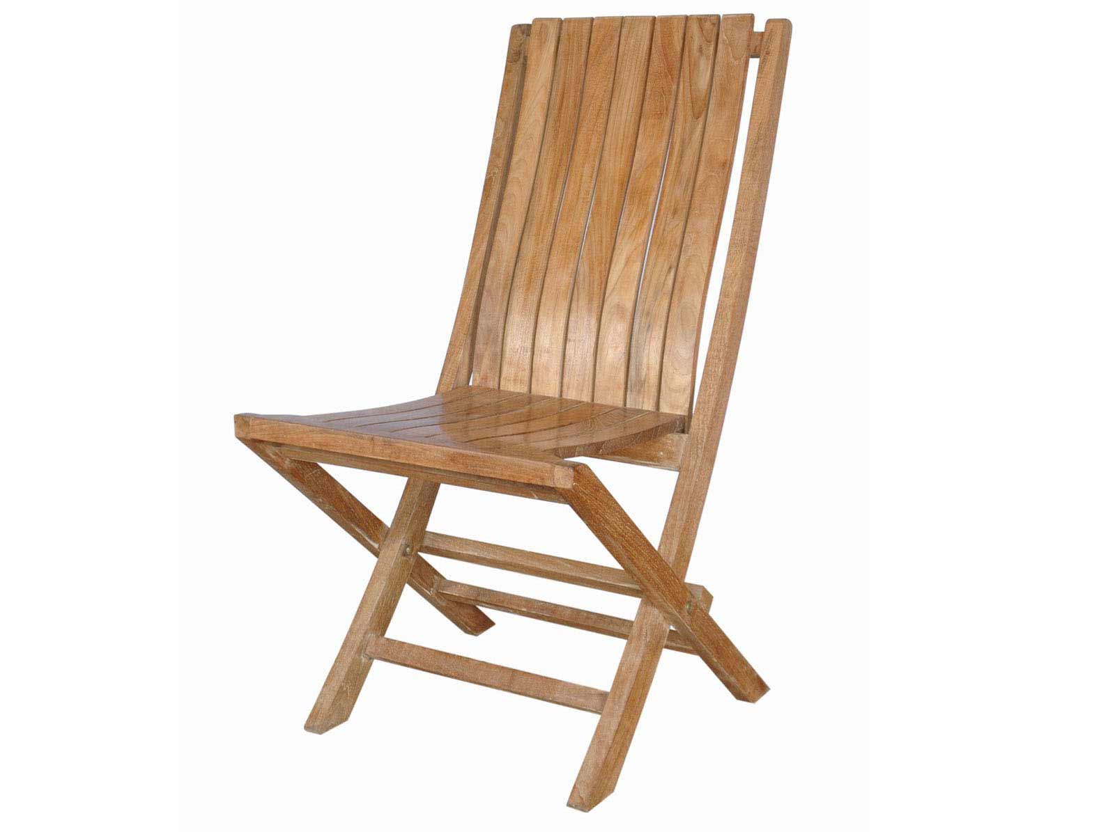 Teak Comfort Folding Side Chair (set Of 2)