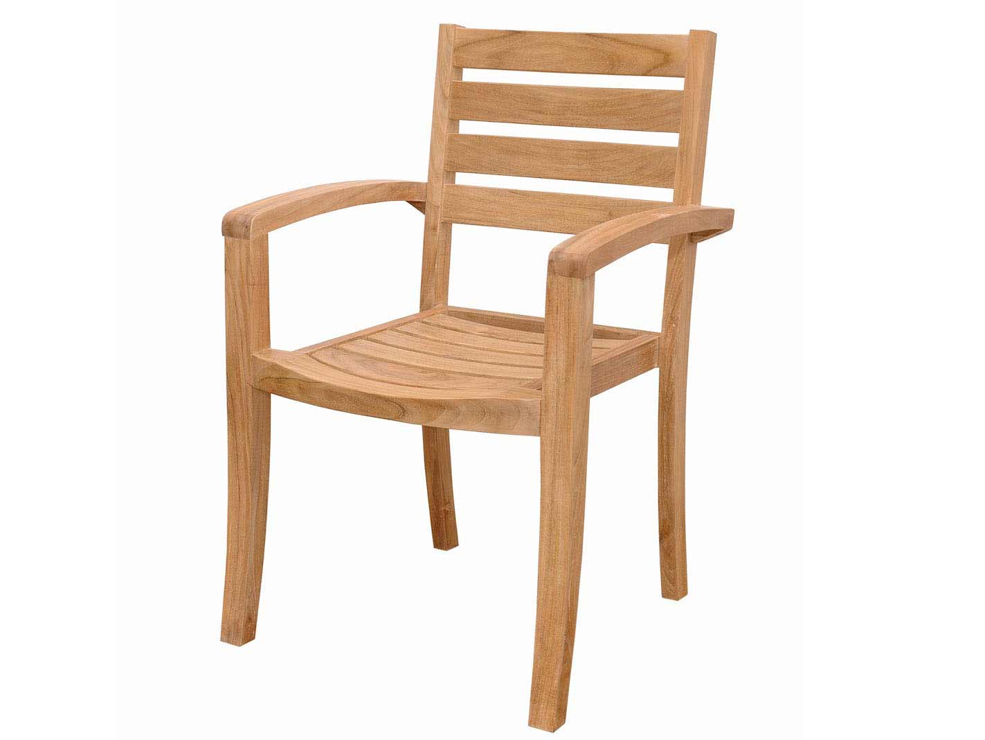 Teak Catalina Stackable Arm Chair (Set of 4)