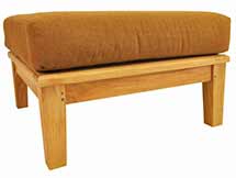 Teak Brianna Ottoman and Cushion