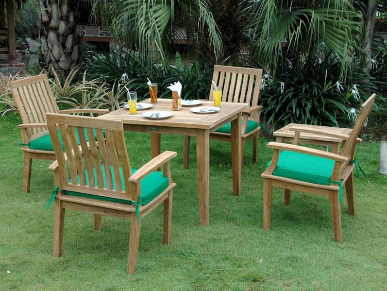 Teak Brianna Chairs and Small Table Set