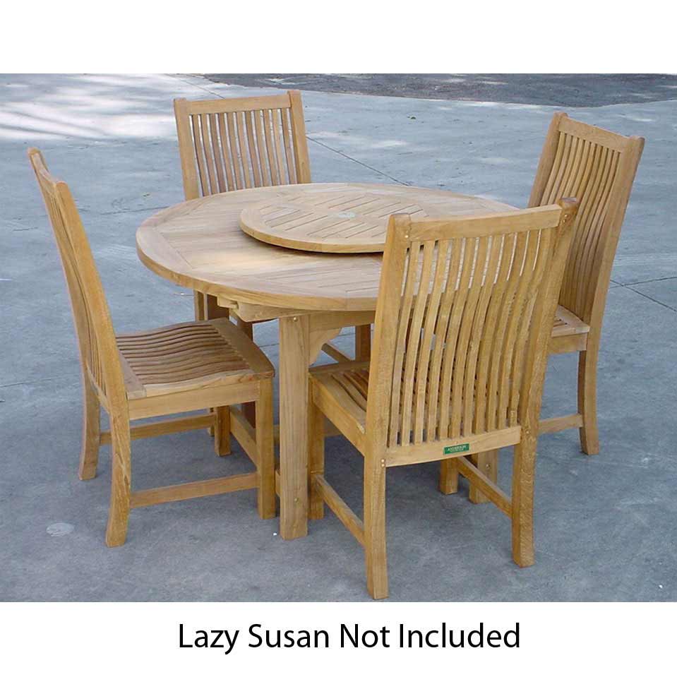 ADNSET12 Teak Bahama Oval Extension Table and 4 Chicago Cha sku ADNSET12