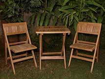 Teak Windsor 24 inch Folding Picnic Set