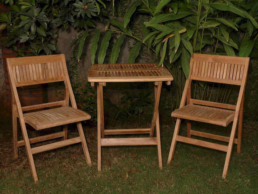 Teak Windsor 24 Inch Folding Picnic Set