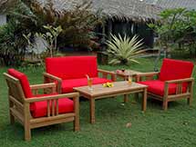 Teak South Bay Deep Seating Set with Love Seat
