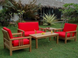 Teak South Bay Deep Seating Set with Love Seat