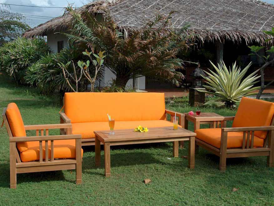 Teak South Bay Deep Seating Set With Sofa