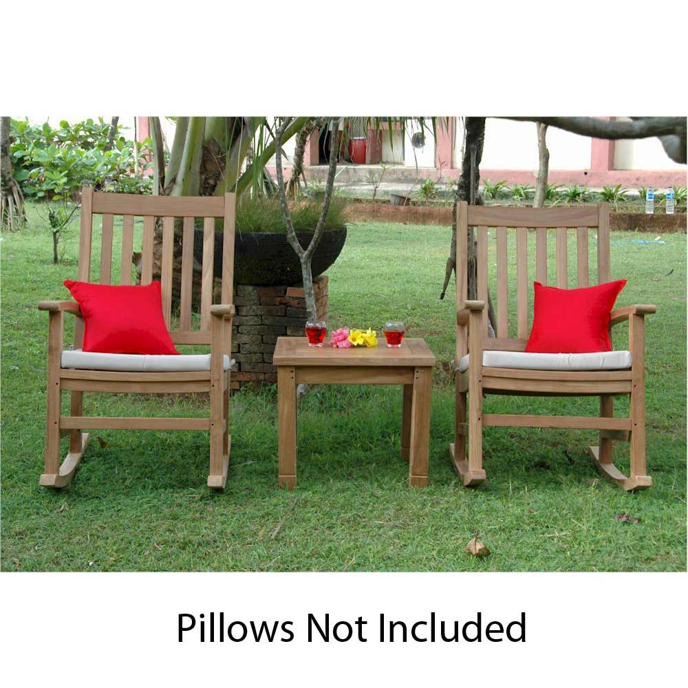 Teak Palm Beach Rocking Arm Chair Conversation Set