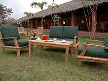 Teak Brianna Deep Seating Set with Loveseat and Arm Chairs