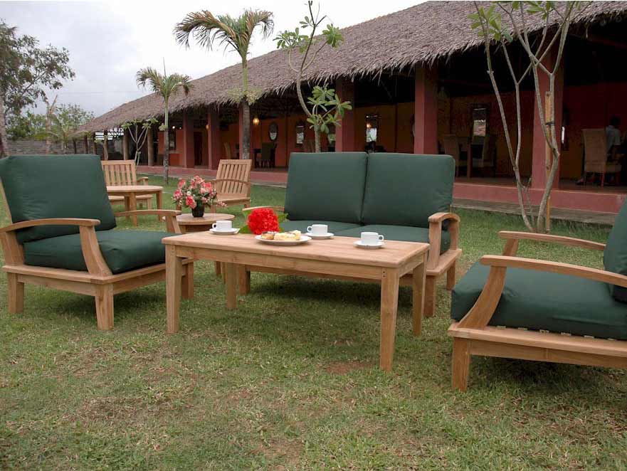 ADNSET42 Teak Brianna Deep Seating Set with Loveseat and Ar sku ADNSET42