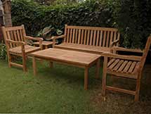 Teak Seating Set with Side Table
