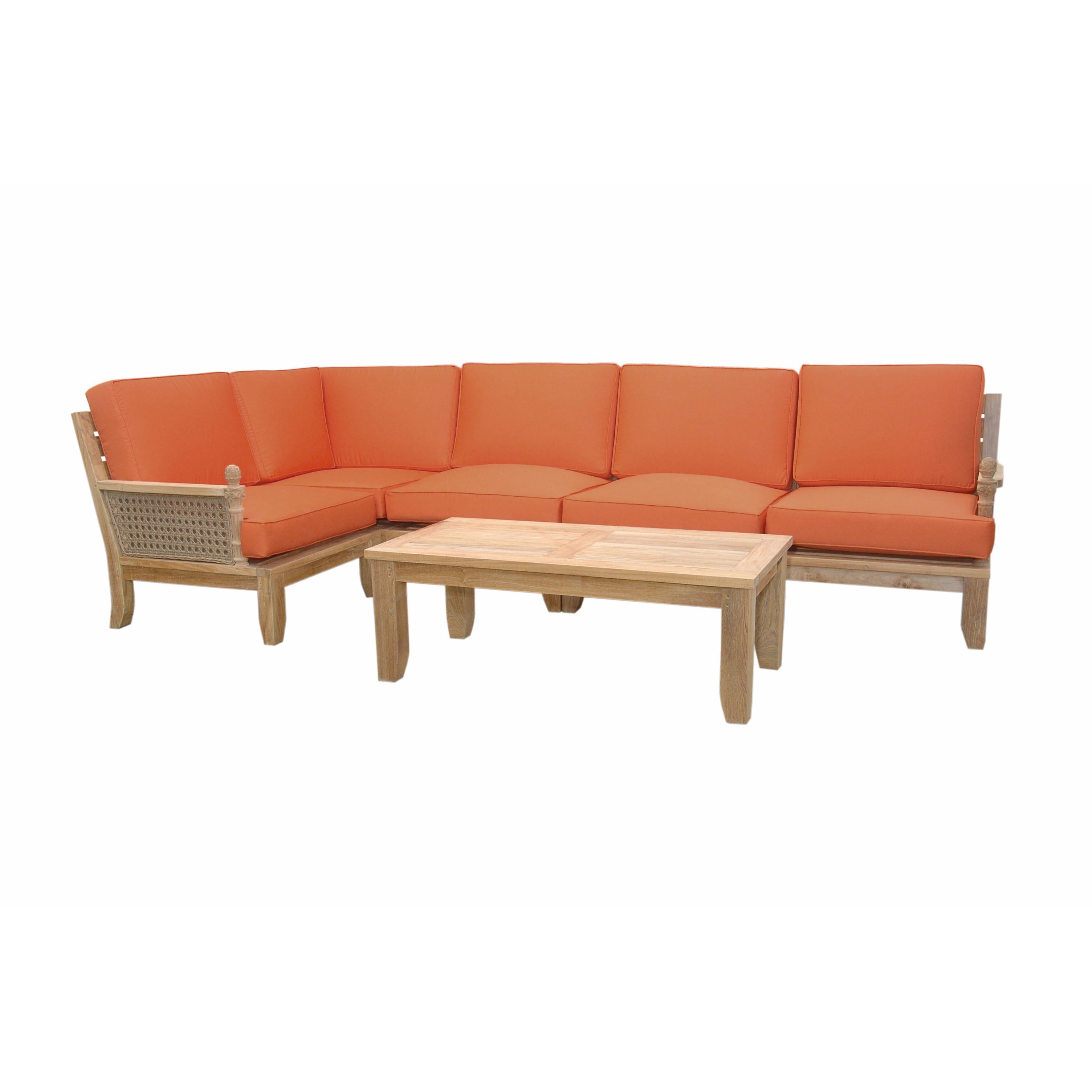 Teak Luxe Seating Collection with 2 Center Seats