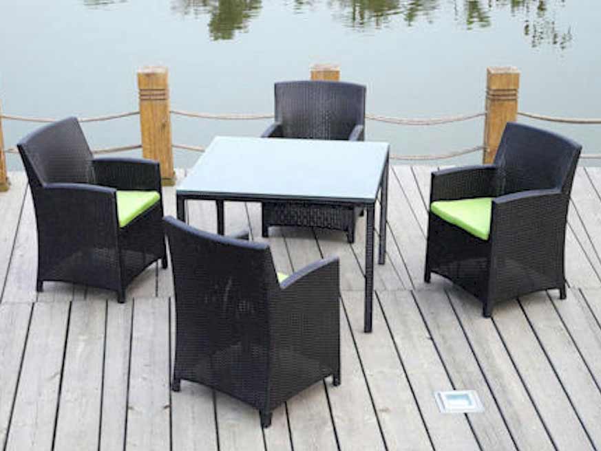 Rattan Outdoor Patio Palm Beach Dining Set