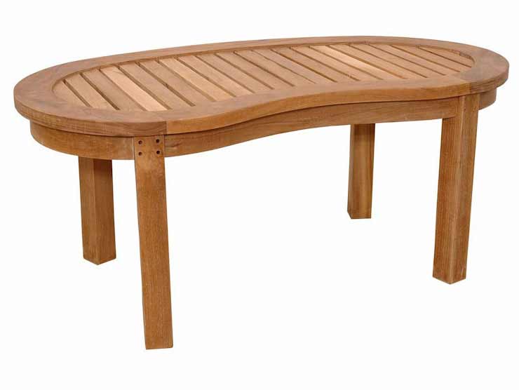 Teak Kidney Curve Coffee Table