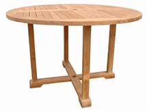 Teak 4 foot Tosca Round Table with Frame