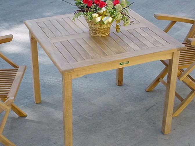Teak 35 inch Bahama Square Table