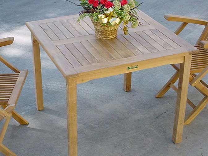 Teak 35 Inch Bahama Square Table