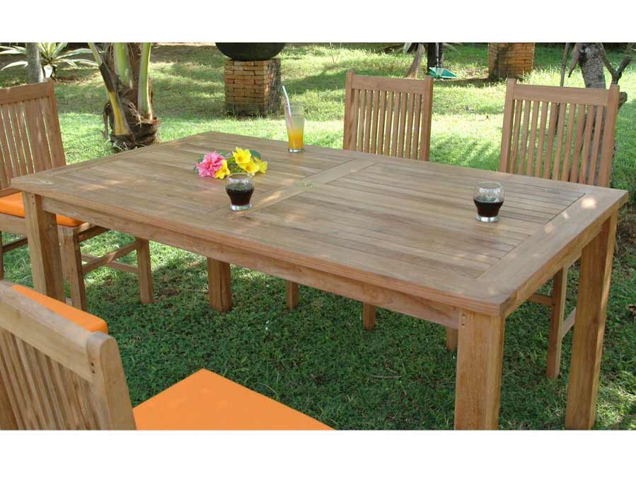 Teak Montage Rectangular Dining Table