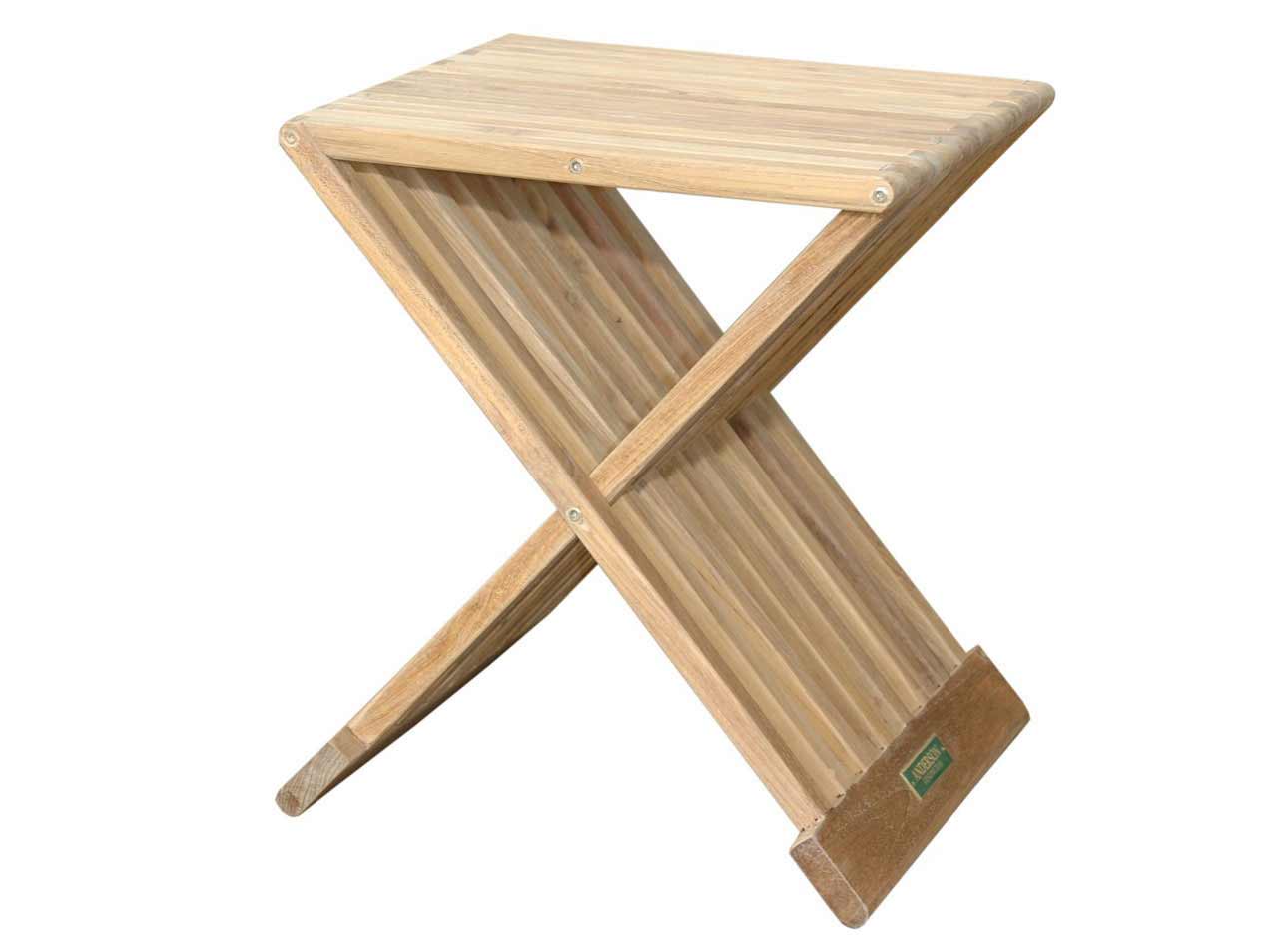 Teak 16 Inch Marilla Side Folding Table