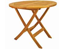 Teak 31 inch Windsor Round Picnic Folding Table
