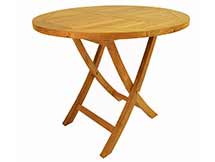 Teak 35 inch Bahama Round Bistro Folding Table