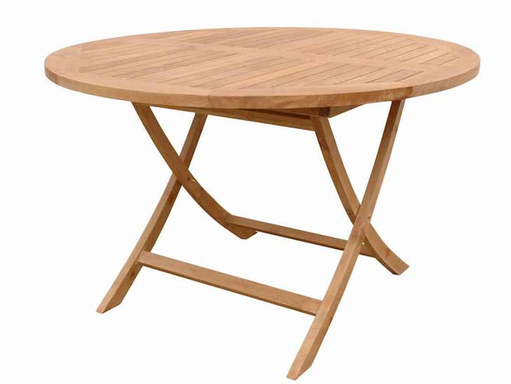 Teak 47 Inch Bahama Round Folding Table