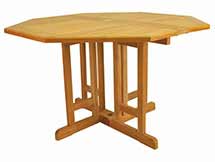 Teak 47 inch Butterfly Octagonal Folding Table