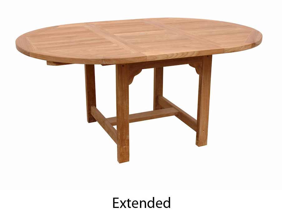 Teak 67 Inch Bahama Oval Extension Table