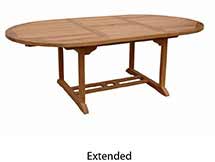 Teak 87 inch Bahama Oval Extension Table
