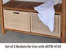 Wicker Basket for Towel Console - ADNTB4720 (Set of 2)