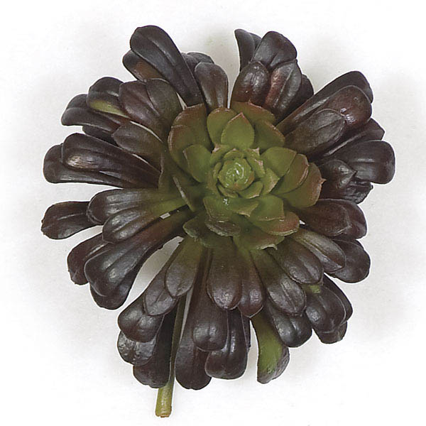 6X5 inch Artificial Burgundy/Green Succulent Stem