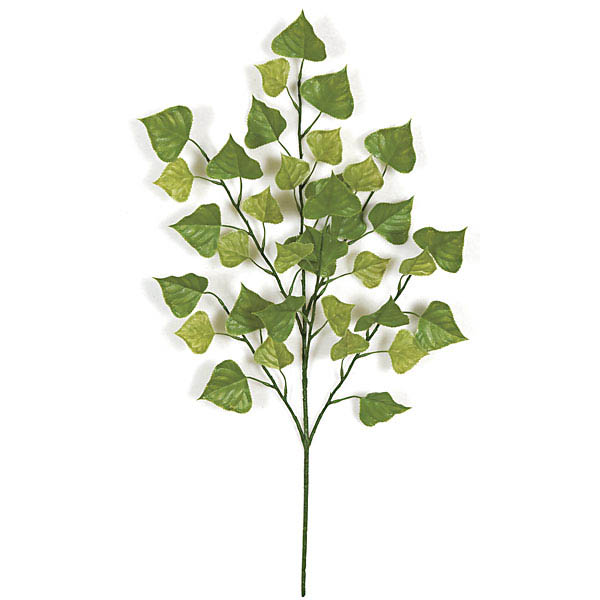 27 inch Outdoor Artificial Light Green Poplar Branch (Set of 24)
