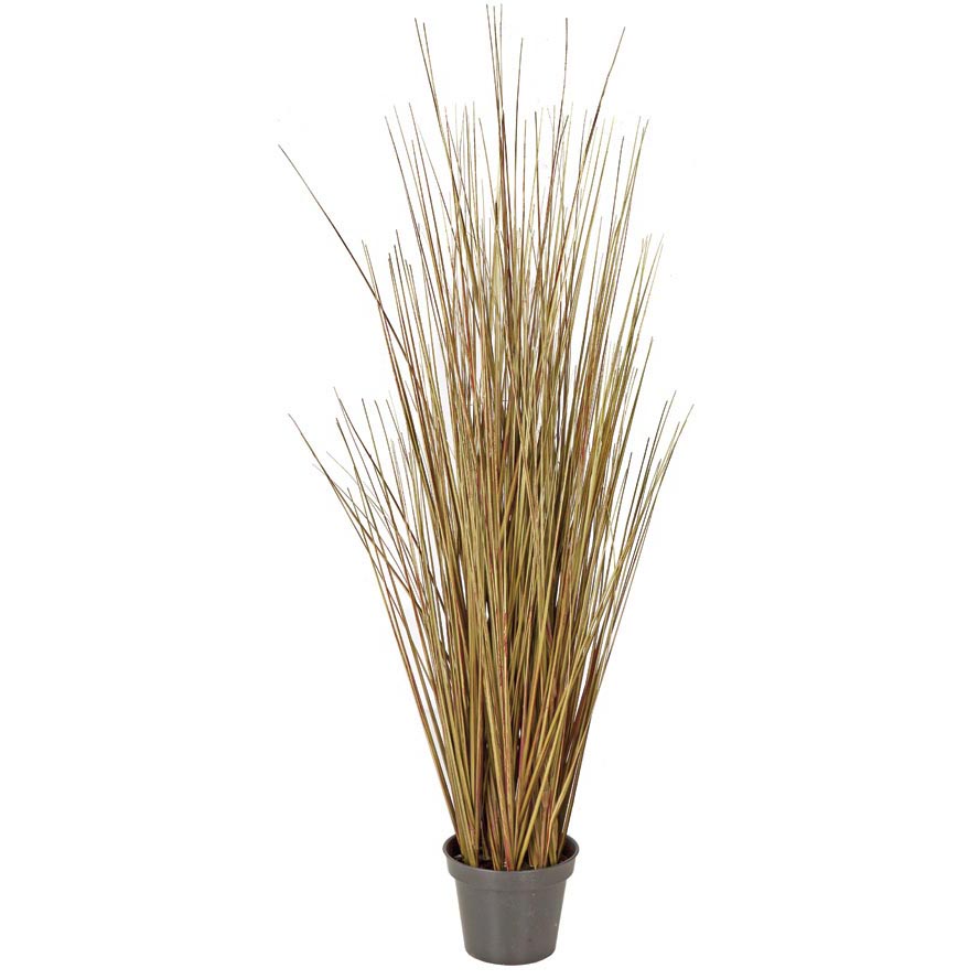 35 Inch Fire Retardant Pvc Onion Grass Bush: Potted (set Of 4)