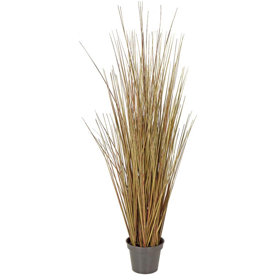 35 inch Fire Retardant PVC Onion Grass Bush: Potted (Set of 4)