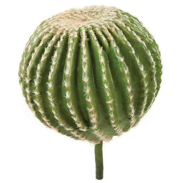 13 inch Artificial Green/Pink Barrel Cactus Unpotted A131830