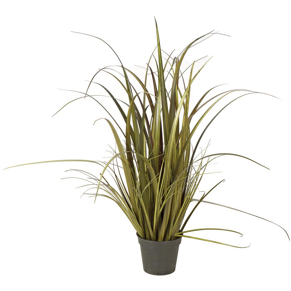 28 inch Dark Green Fire Retardant PVC Grass Bush: Potted
