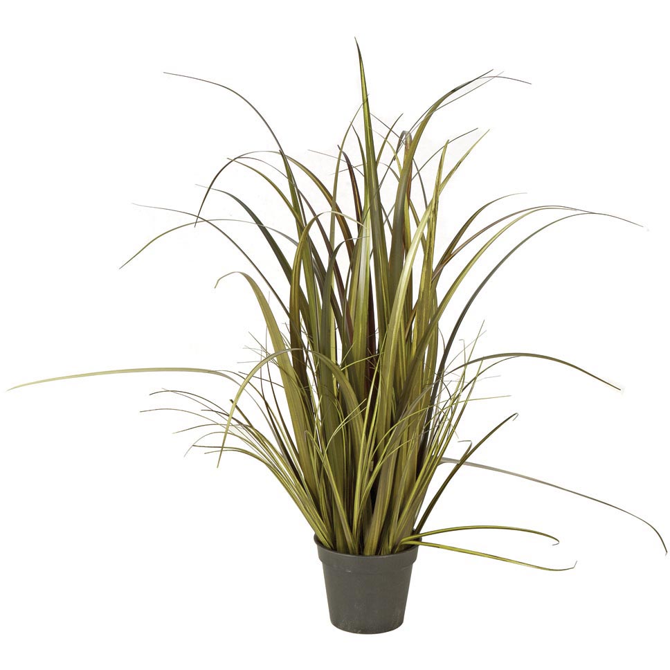 28 Inch Dark Green Fire Retardant Pvc Grass Bush: Potted