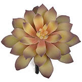 4 inch Artificial Tutone Peach/Purple Agave Pick