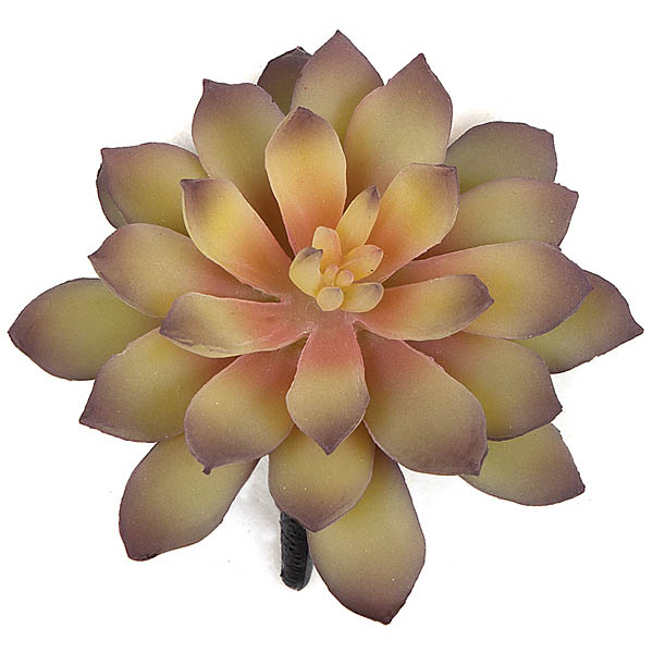 4 Inch Artificial Tutone Peach/purple Agave Pick